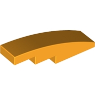 Lego kostka (kostička) 4x1 zakulacená zakřivená, světle oranžová (6020093, 6045944)